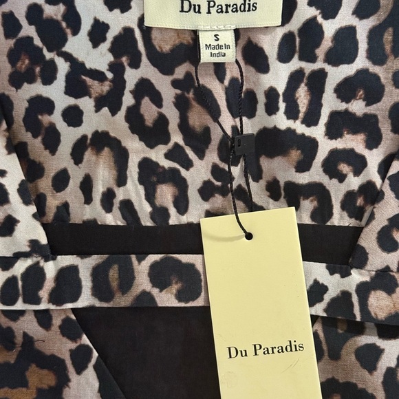 New Du Paradis Heather Shift Leopard Print  Mini Dress. Size Small - Picture 5 of 10